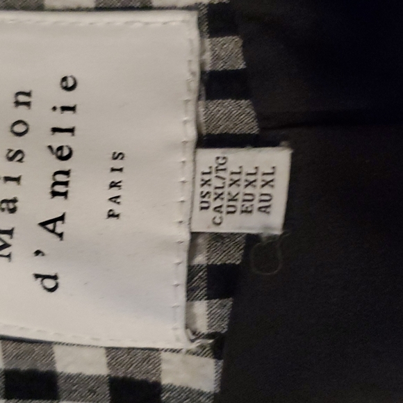 Maison d' Amelie Checkered Jacket Vintage Sz XL - Picture 6 of 12